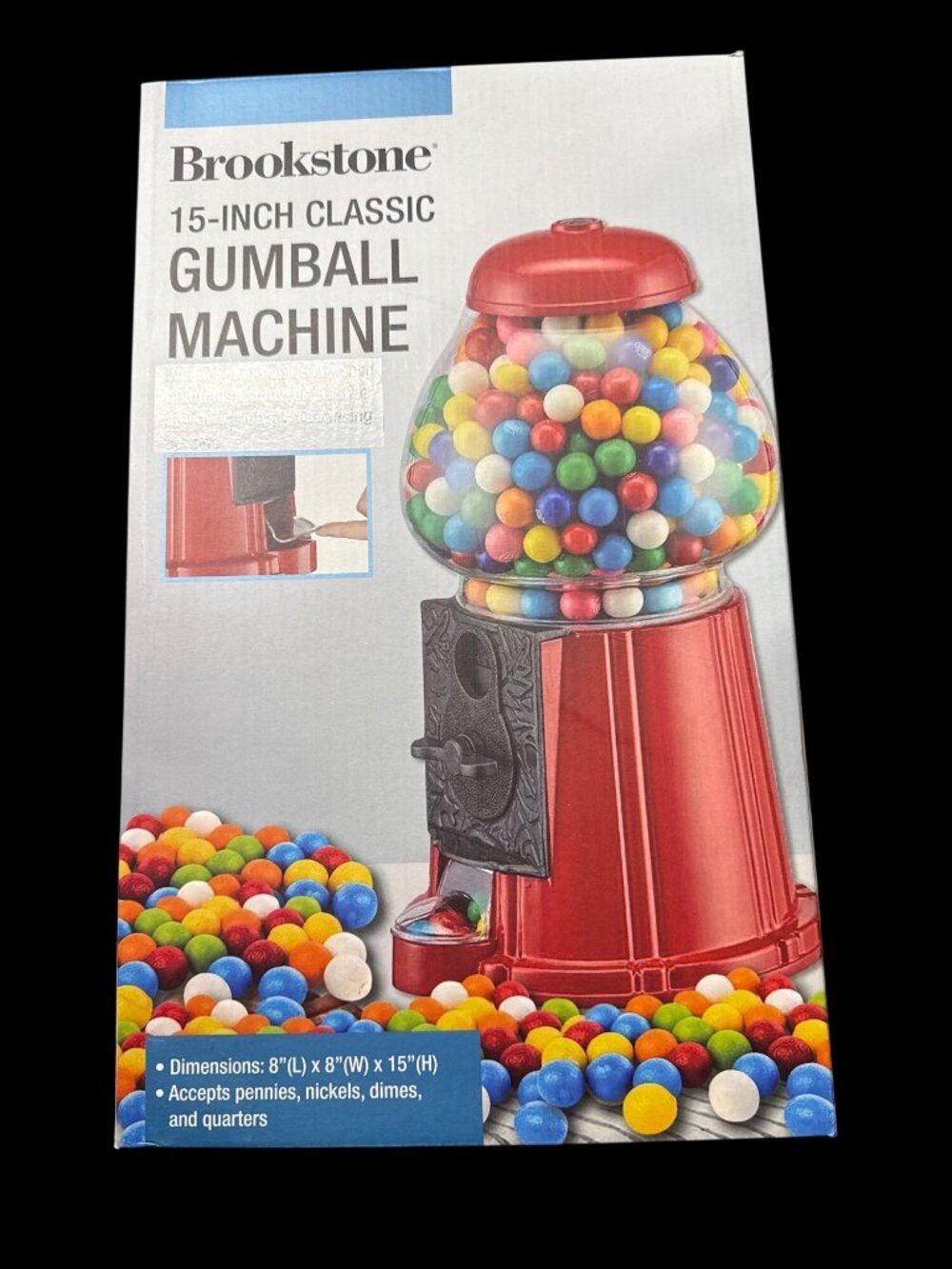 Brookstone Classic Gumball Machine Coin Bank New in Box